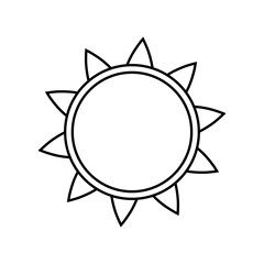 Sun vector icon. Summer illustration sign. hot symbol or logo.