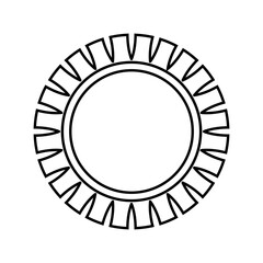 Sun vector icon. Summer illustration sign. hot symbol or logo.