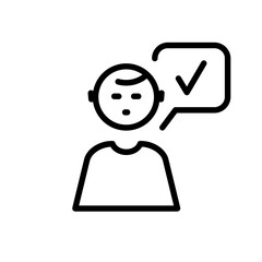 Support vector icon. online help illustration sign. operator symbol or logo.