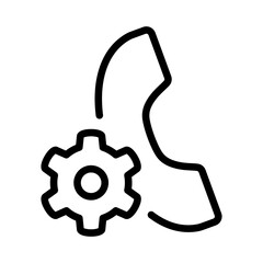 Support vector icon. online help illustration sign. operator symbol or logo.