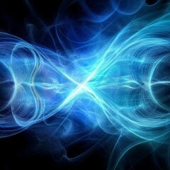 Fototapeta premium Abstract blue energy wave background.