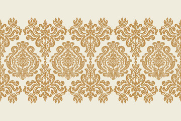 Saree Sarong Motifs Ikat floral paisley embroidery floral.ikat ethnic oriental  seamless pattern traditional.Ikat embroidery style abstract embroidery design for texture,fabric,clothing,wrapping.