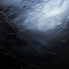 Abstract dark blue and white textured paint strokes.