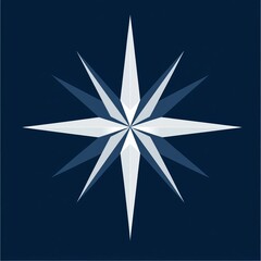 Abstract geometric star design in shades of blue on a dark background.