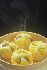 さつま芋の蒸しパンを蒸籠で作る