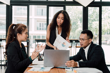 Strategic Business Meeting: Diverse Team Collaboration 