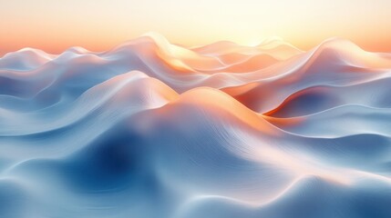 Obraz premium Fluid Abstract Design Wavy Iridescent Stream Water Minimalist Pastel Colors