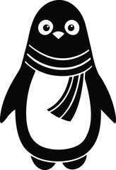 cute quilled paper penguin with a scarf and now
