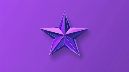 Obraz premium A shiny purple star on a purple background.