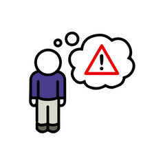 Warning attention icon symbol vector image Illustration