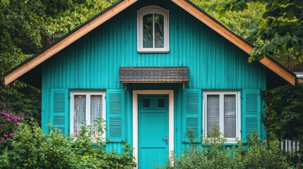 Turquoise Wooden Cabin