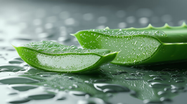 Fresh healthy Aloe vera herbal hair care .