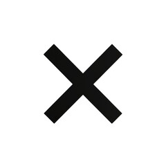 Black Intersection icon png Minimalist flat icon, vector logo style sign clipart on a transparent background
