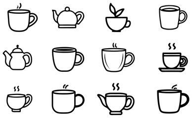 Cup tea icons.eps