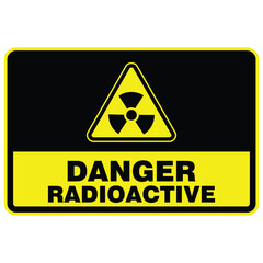 Fototapeta premium Danger, Radioactive Area, sign vector