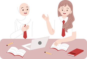 group of student learning together 