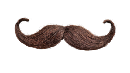 Creative Mustache Design Isolated on White Background for Various Usage