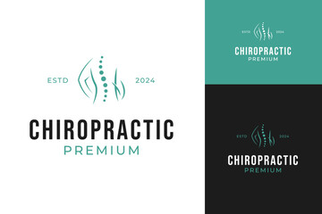 Chiropractic logo design vector concept illustration