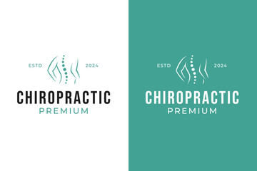 Chiropractic logo design vector concept illustration
