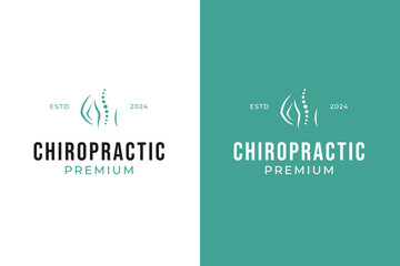 Fototapeta premium Spine chiropractic logo design vector concept illustration