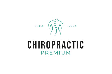 Logo of chiropractic design vector concept illustration