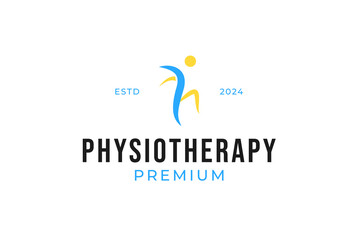 Logo of physiotherapy design concept vector template illustration
