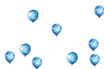 blue balloon isolated on white