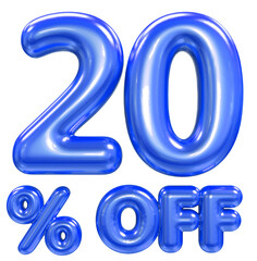 20 percent blue offer in 3d