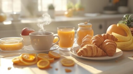 The Morning Coffee and Croissant