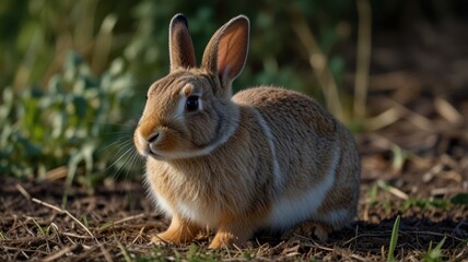 Fototapeta premium Cute Bunny in Grass
