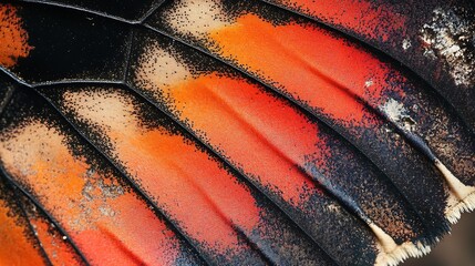 A Close Up View Of A Butterflies Wing