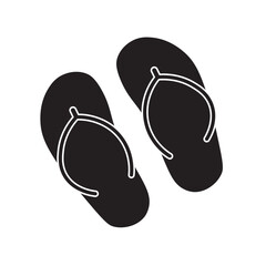 flip flops flat icon vector