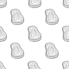 doodle steak pattern background. doodle meat pattern background. Beef Meat Seamless Pattern background. 