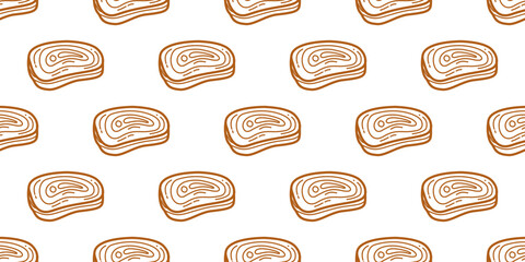 doodle steak pattern background. doodle meat pattern background. Beef Meat Seamless Pattern background. 