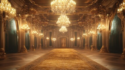 Obraz premium Golden Hallway