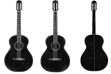 a group of guitars in different positions