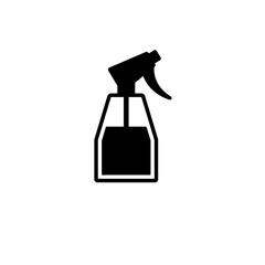 Spray Bottle, Cleaning Aerosol Solid Flat Vector Icon Isolated on White Background.