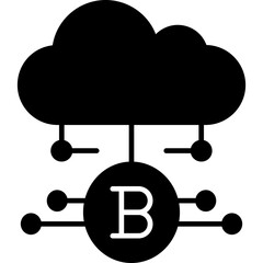 Cloud Blockchain Icon