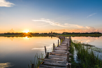 Naklejka premium Wood bridge