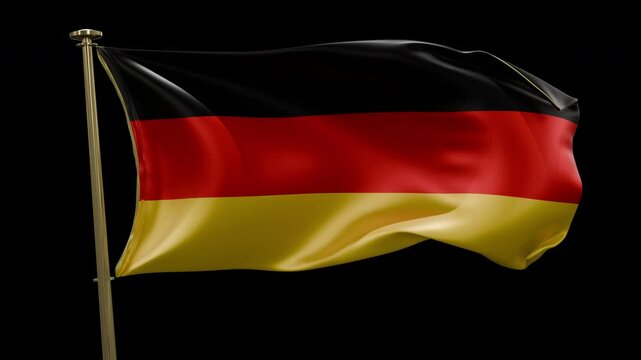 German flag animation with alpha channel