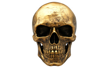 Obraz premium a gold skull with teeth