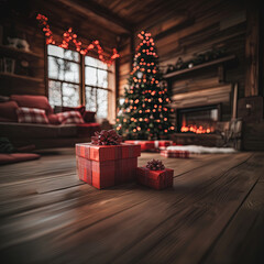 Christmas tree with assorted gifts on background, Christmas, tree, gifts,background, holiday, celebration, festive, decoration