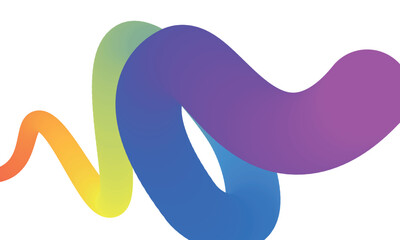Wavy shape with Colorful gradient. Vector illustration.