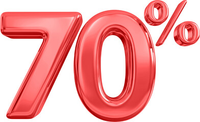 70 percent red offer in 3d