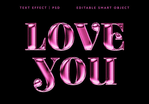 Shiny Pink Text Effect