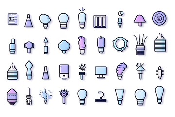 Collection of icons related to Cardiology and health care, including icons like Cancer ribbon, Tooth, Heart and more. vector illustrations, Pixel Perfect
