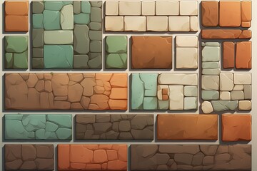 Stone Wall with Crack and Moss Texture for Backdrop and Wallpaper
