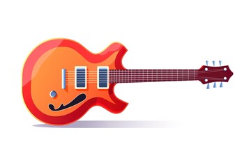 Fototapeta premium Electric guitar insolated vector illustration 