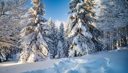 The beauty of nature shines through the snowfall.  