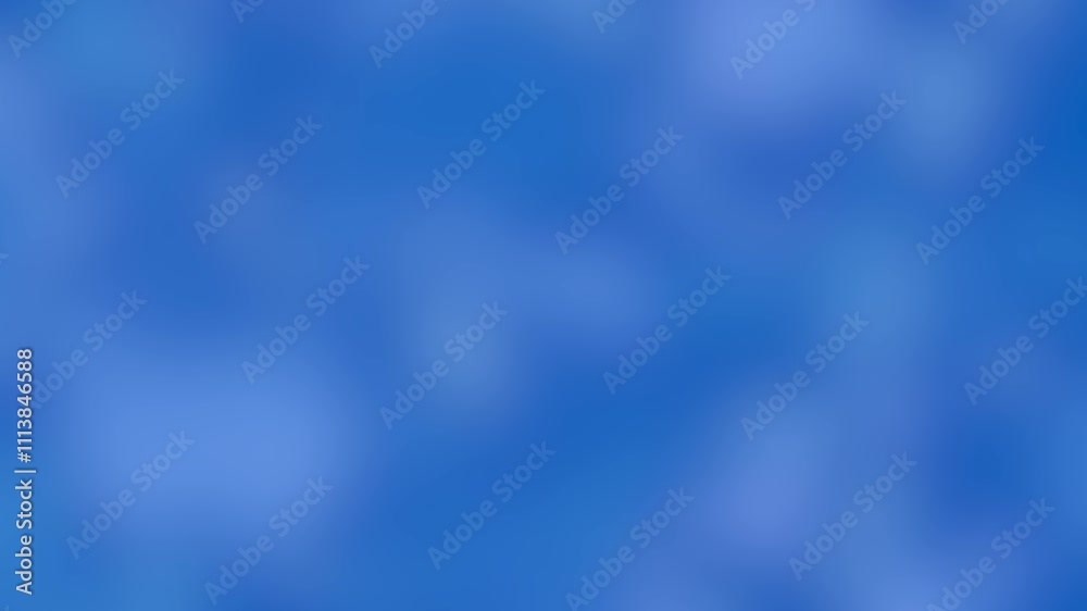 Wall mural slow motion blurry background - blue amorphous shapes in flowing abstract animation with smooth grad